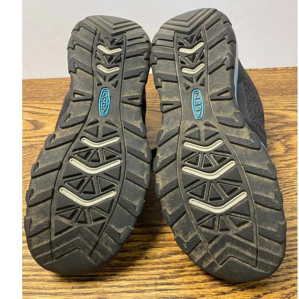 KEEN Terradora II Mid WP Youth 2 Black Blue Waterproof Hiking Boots 1023523